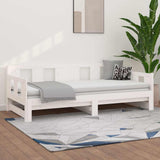 Vidaxl slaapbank uitschuifbaar massief grenenhout wit 2x(90x190) cm
