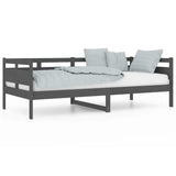 Vidaxl slaapbank massief grenenhout grijs 90x200 cm