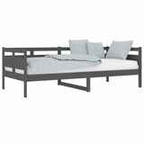 Vidaxl slaapbank massief grenenhout grijs 90x200 cm