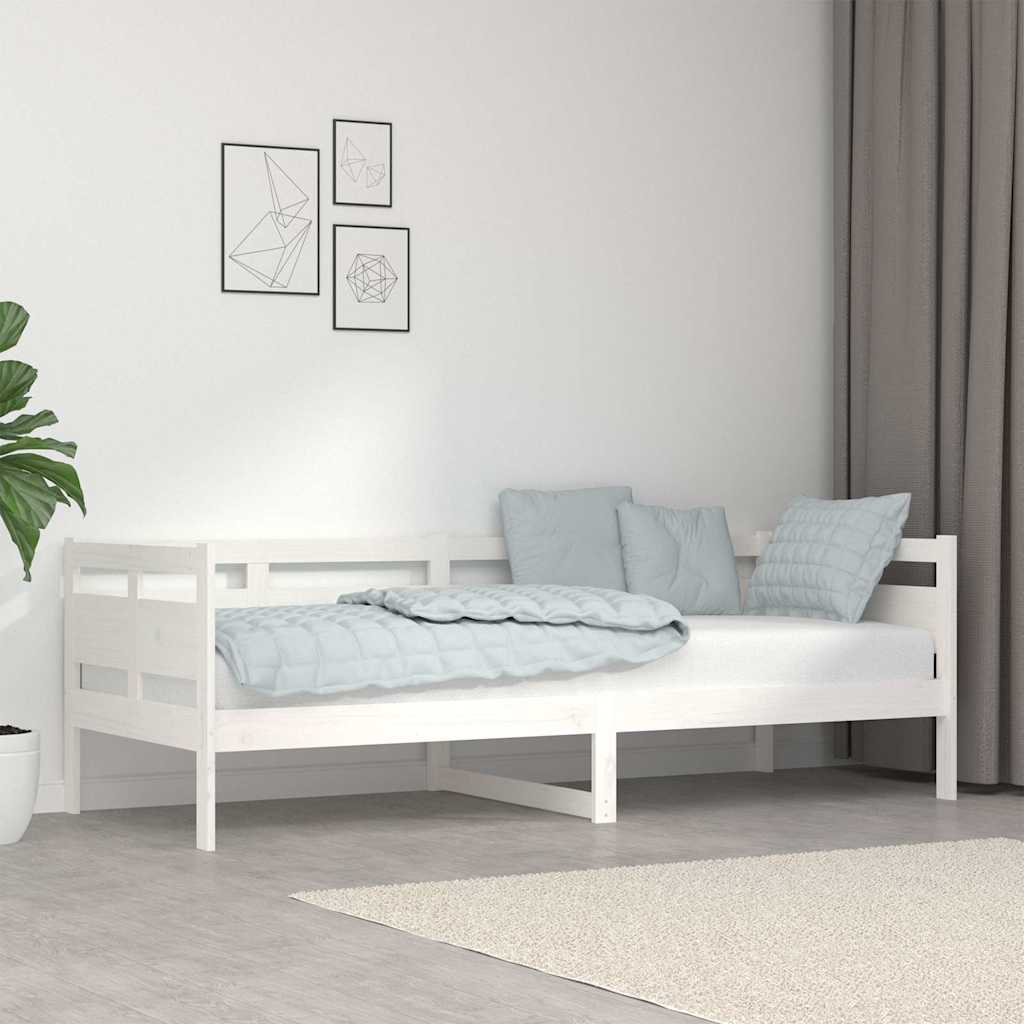 Vidaxl slaapbank massief grenenhout wit 80x200 cm