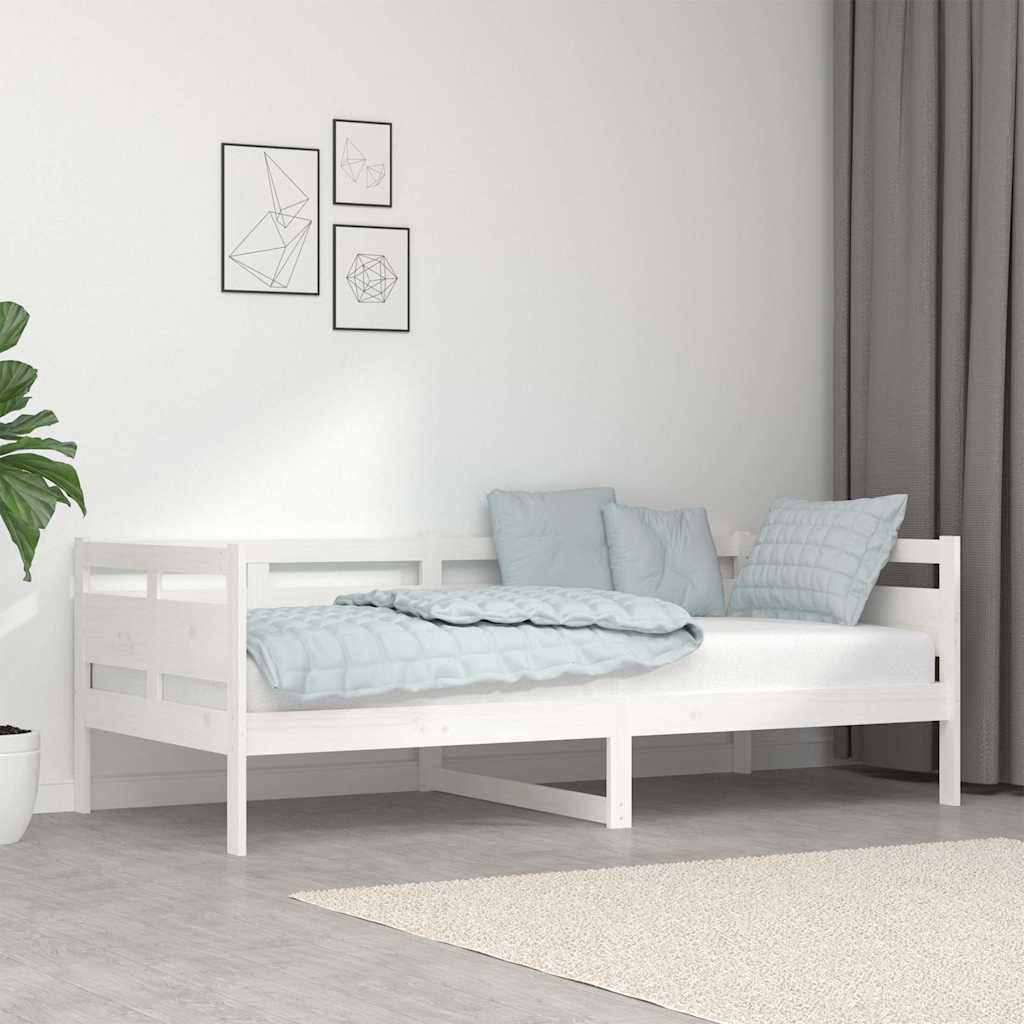 Vidaxl slaapbank massief grenenhout wit 90x190 cm