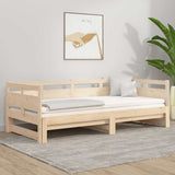 Vidaxl slaapbank uitschuifbaar massief grenenhout 2x(80x200) cm