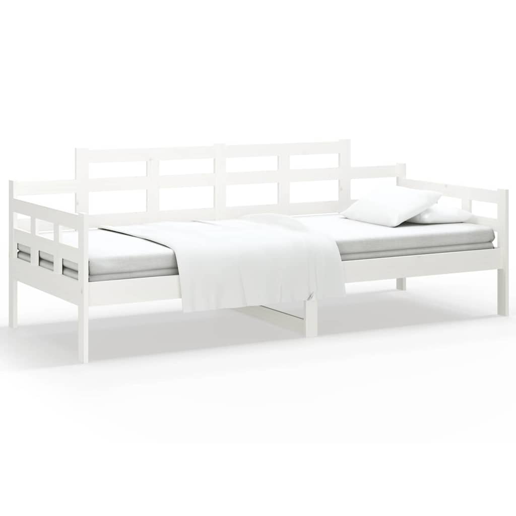 Vidaxl slaapbank massief grenenhout wit 80x200 cm