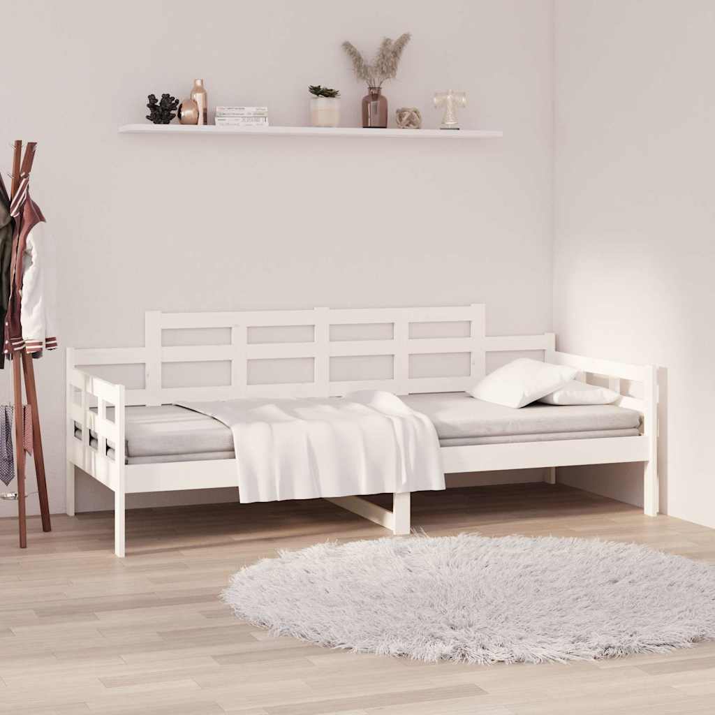 Vidaxl slaapbank massief grenenhout wit 80x200 cm