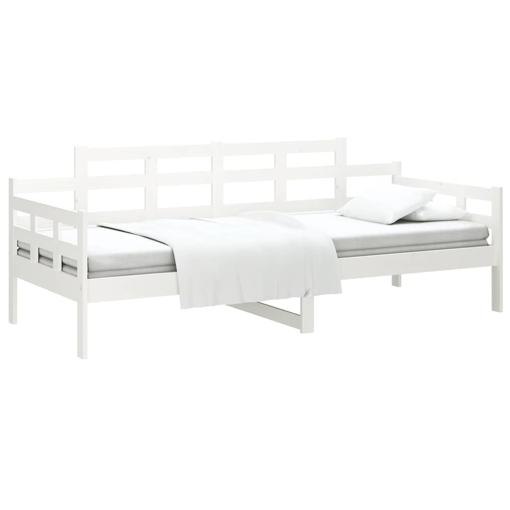 Vidaxl slaapbank massief grenenhout wit 90x190 cm
