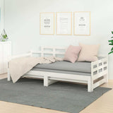 Vidaxl slaapbank uitschuifbaar massief grenenhout wit 2x(90x200) cm