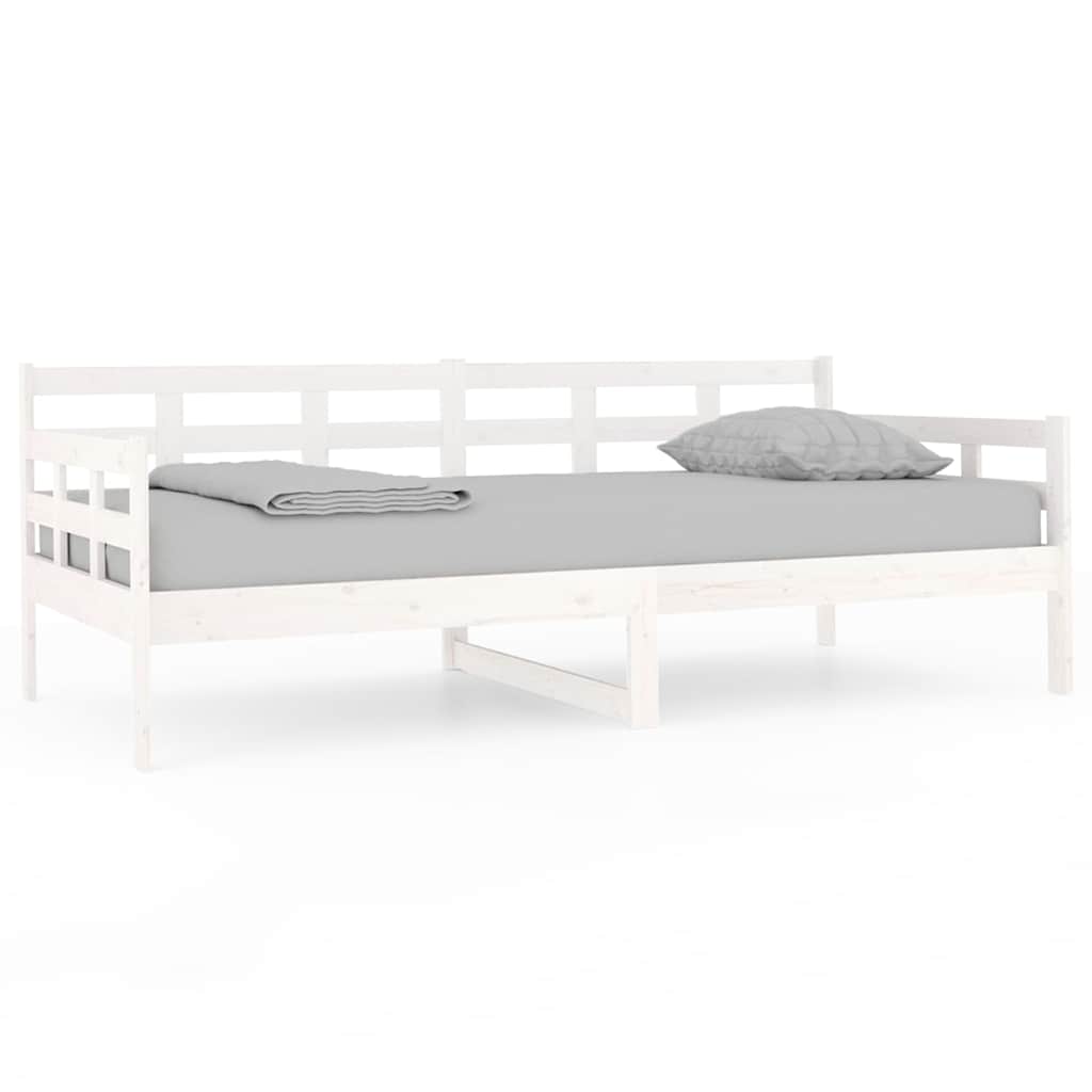 Vidaxl slaapbank massief grenenhout wit 90x190 cm