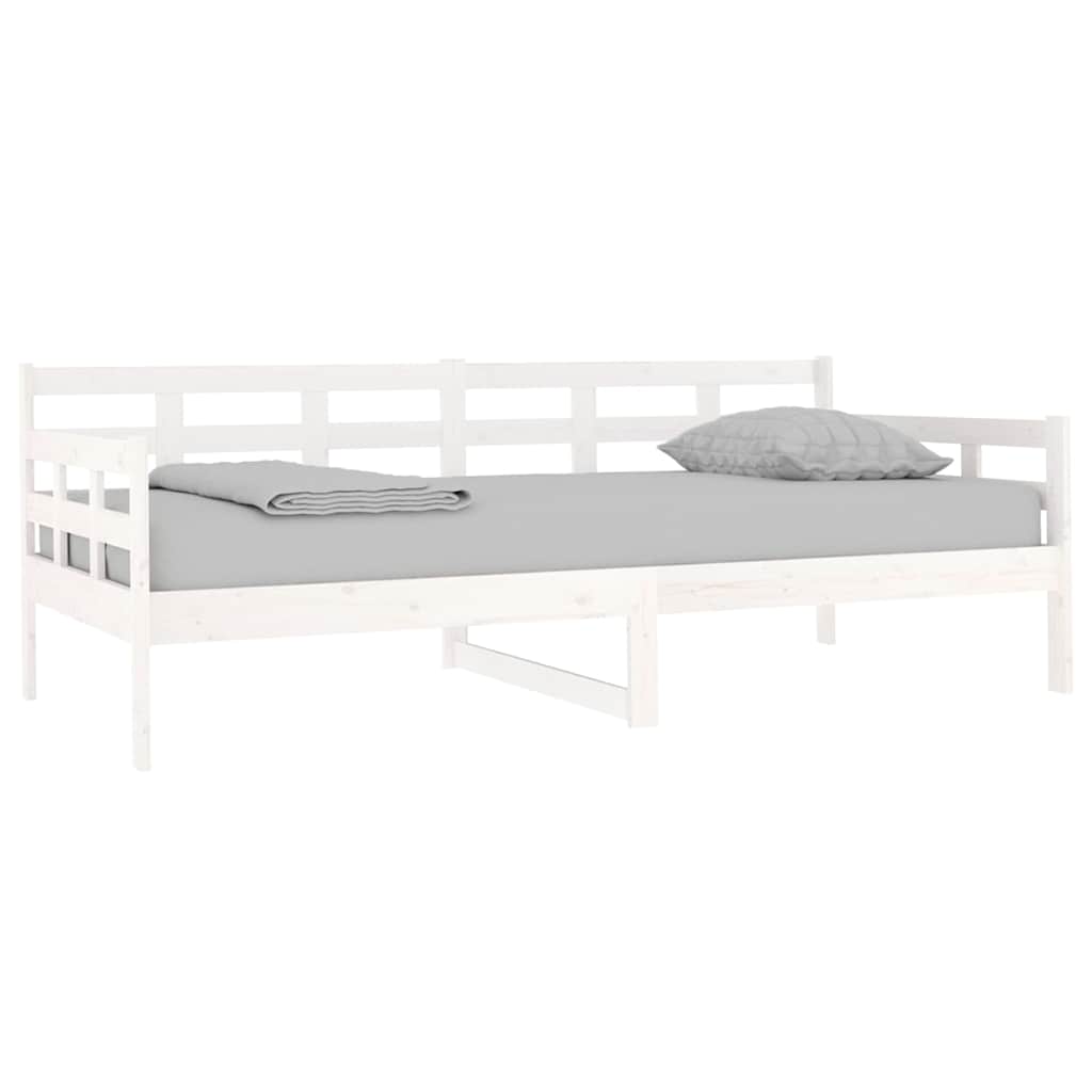 Vidaxl slaapbank massief grenenhout wit 90x190 cm