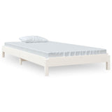 Vidaxl bed stapelbaar 90x190 cm massief grenenhout wit