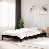 Vidaxl bed stapelbaar 75x190 cm massief grenenhout zwart