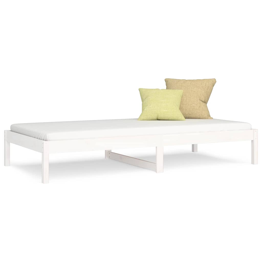Vidaxl slaapbank zonder matras 90x200 cm massief grenenhout wit