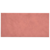 Vidaxl Wall Panels 12 St 2,16 m² 60x30 cm fløyel rosa