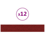 Vidaxl Wandpaneele 12 ST 1,62 m² 90 x 15 cm Stoffwein rot