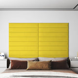 Paneles de pared Vidaxl 12 st 1.62 m² 90x15 cm de tela amarillo