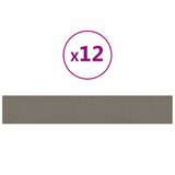 Vidaxl wandpanelen 12 st 1,62 m² 90x15 cm fluweel lichtgrijs