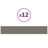 Panneaux muraux vidaxl 12 st 1,62 m² 90x15 cm en velours gris clair