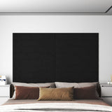 Nástěnné panely Vidaxl 12 St 1,62 m² 90x15 cm Velvet Black