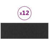 Panele ścienne vidaxl 12 St 3,24 m² 90x30 cm Black