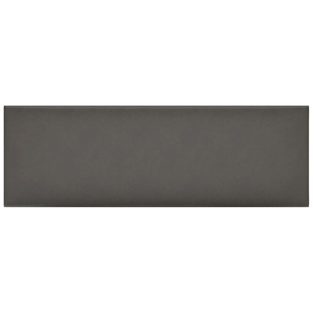 Paneles de pared Vidaxl 12 st 3.24 m² 90x30 cm de cuero artificial gris