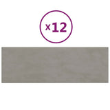 Vidaxl wandpanelen 12 st 3,24 m² 90x30 cm fluweel lichtgrijs
