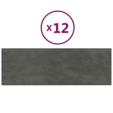 Pannelli a parete Vidaxl 12 ST 3,24 m² 90x30 cm Grigio scuro di velluto