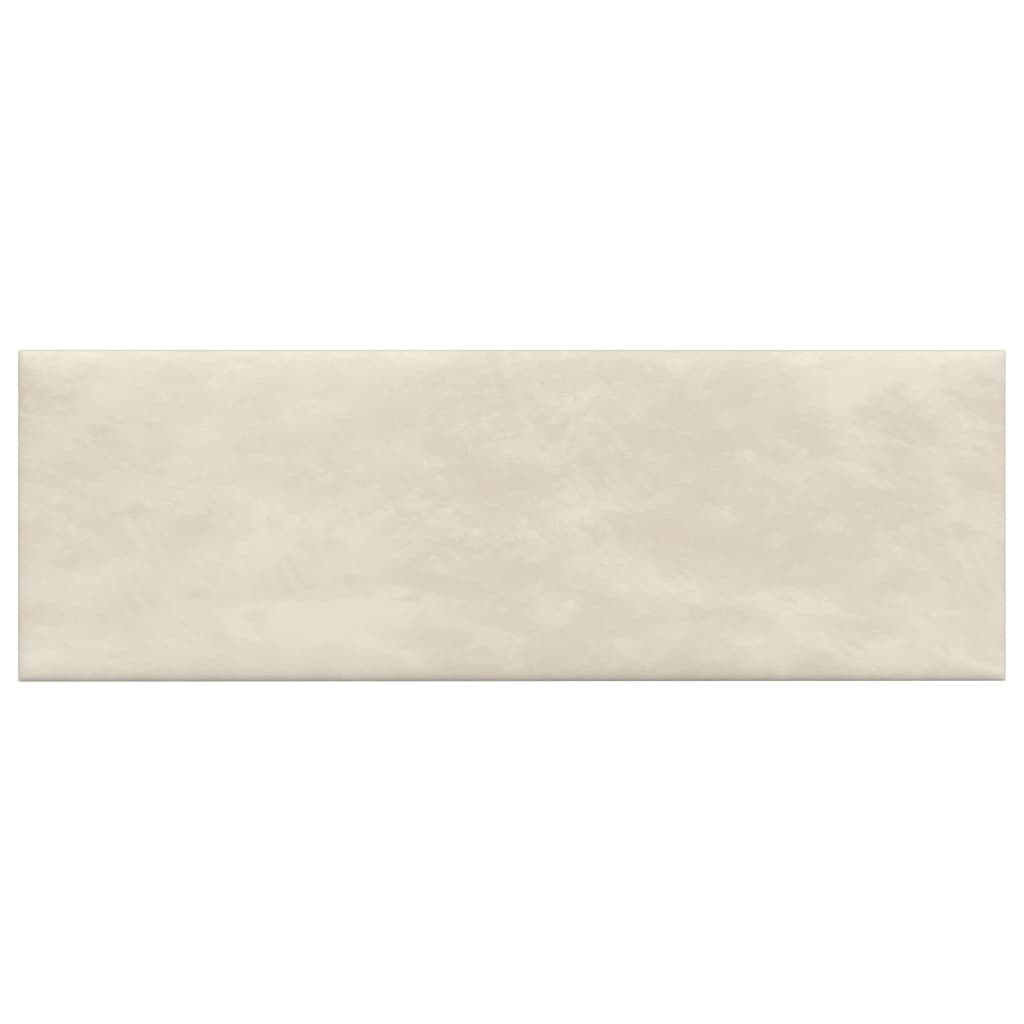 Paneles de pared Vidaxl 12 st 3.24 m² 90x30 cm de crema de terciopelo