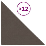 Panele ścienne vidaxl 12 szt. 0,54 m² 30x30 cm tkanina taupe