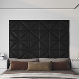 Vidaxl Wall panels 12 pcs 0.54 m² 30x30 cm artificial leather black