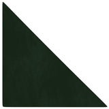 Paneles de pared Vidaxl 12 PCS 0.54 m² 30x30 cm Velvet verde oscuro