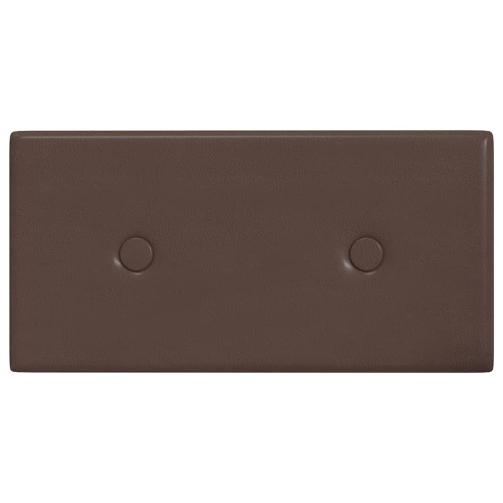 Vidaxl Wall panels 12 pcs 0.54 m² 30x15 cm artificial leather brown