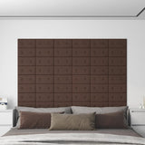 Vidaxl Wall panels 12 pcs 0.54 m² 30x15 cm artificial leather brown