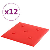 Pannelli a parete Vidaxl 12 ST 1,08 m² 30x30 cm in pelle artificiale