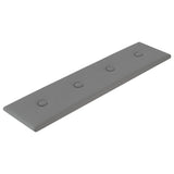 Pannelli a parete Vidaxl 12 ST 1,08 m² 60x15 cm in pelle artificiale grigio