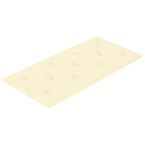 Vidaxl wandpanelen 12 st 2,16 m² 60x30 cm kunstleer crèmekleurig