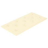 Paneles de pared Vidaxl 12 st 2.16 m² 60x30 cm de crema de cuero artificial