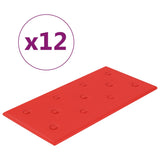 Vidaxl wandpanelen 12 st 2,16 m² 60x30 cm kunstleer rood