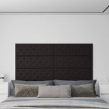 Vidaxl Wall panels 12 st 3.24 m² 90x30 cm artificial leather black