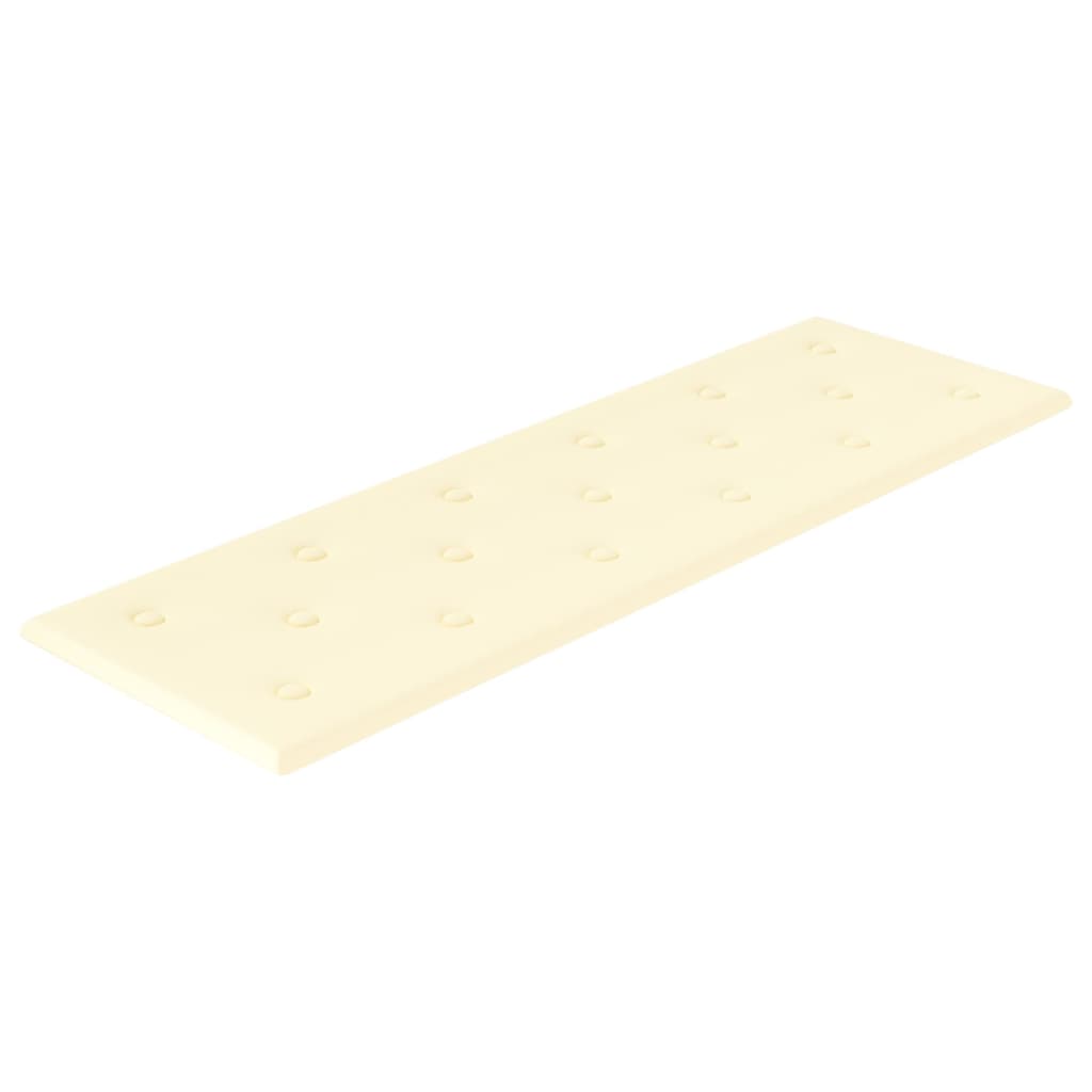 Pannelli a parete Vidaxl 12 ST 3,24 m² 90x30 cm Crema in pelle artificiale, colorato