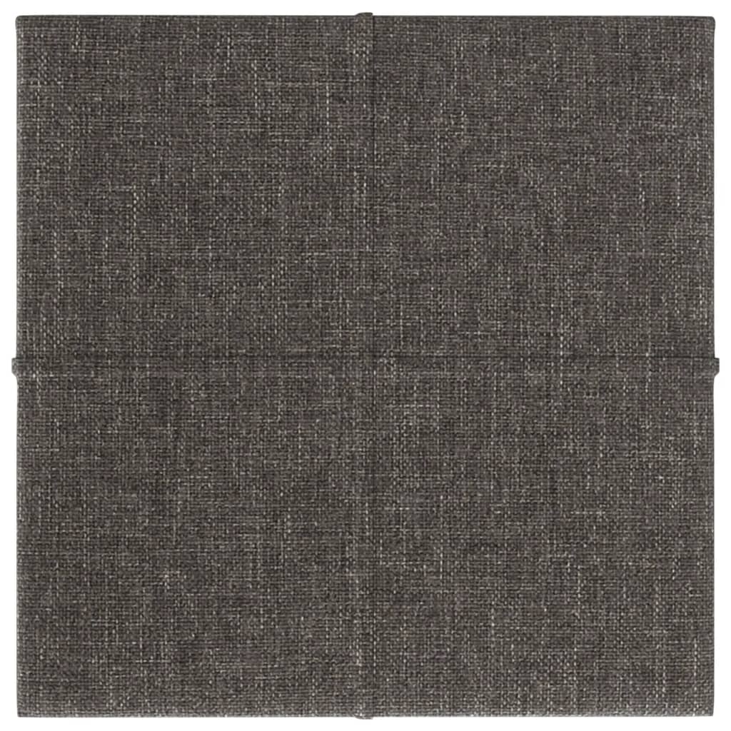 Panneaux muraux vidaxl 12 st 1,08 m² 30x30 cm tissu gris foncé