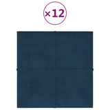 Panele ścienne vidaxl 12 St 1,08 m² 30x30 cm Velvet Blue