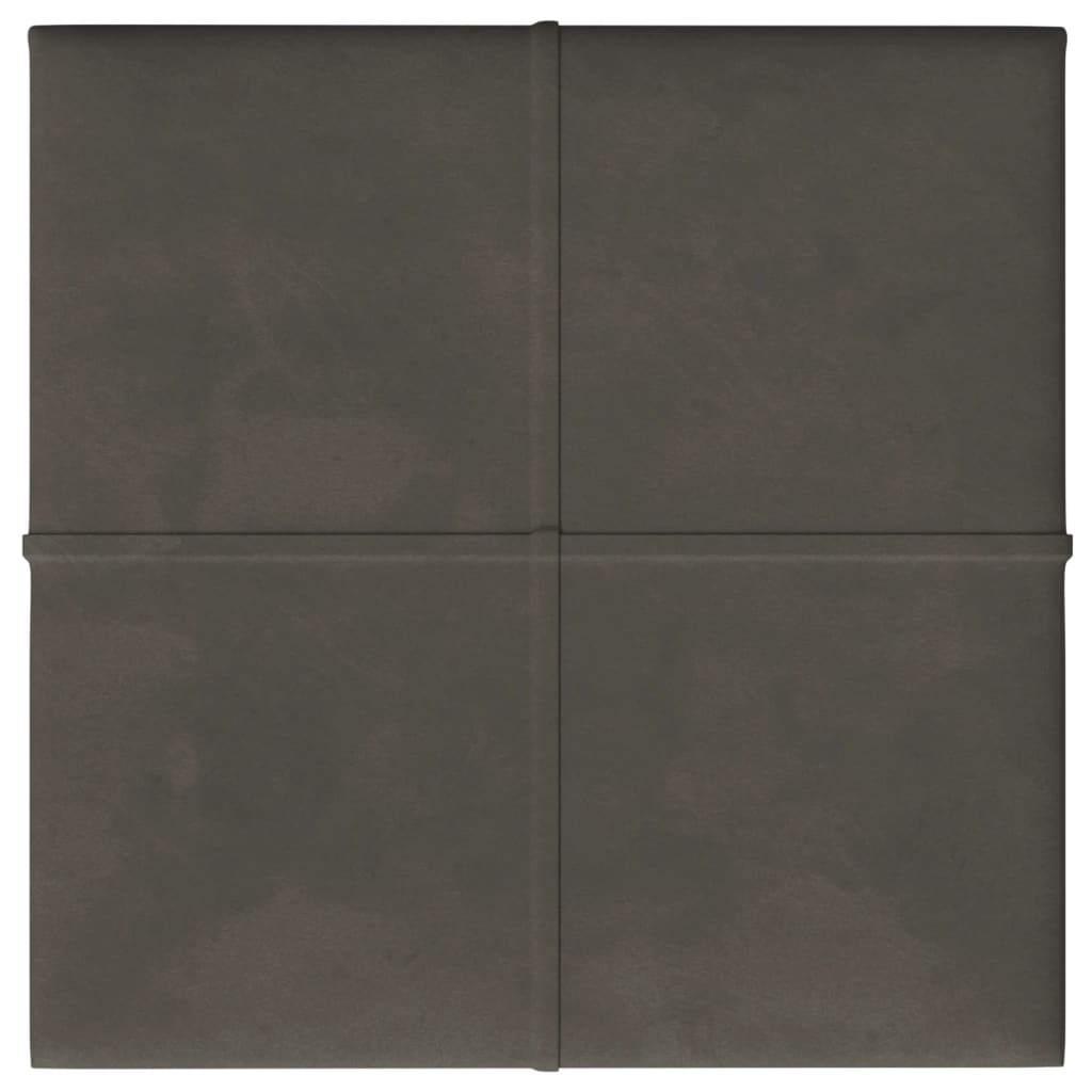 Paneles de pared Vidaxl 12 ST 1.08 m² 30x30 cm Velvet Grey Dark Gray