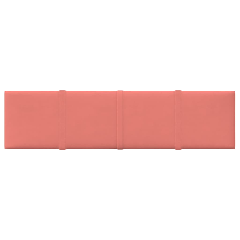 Vidaxl Wall panels 12 st 1.08 m² 60x15 cm velvet pink