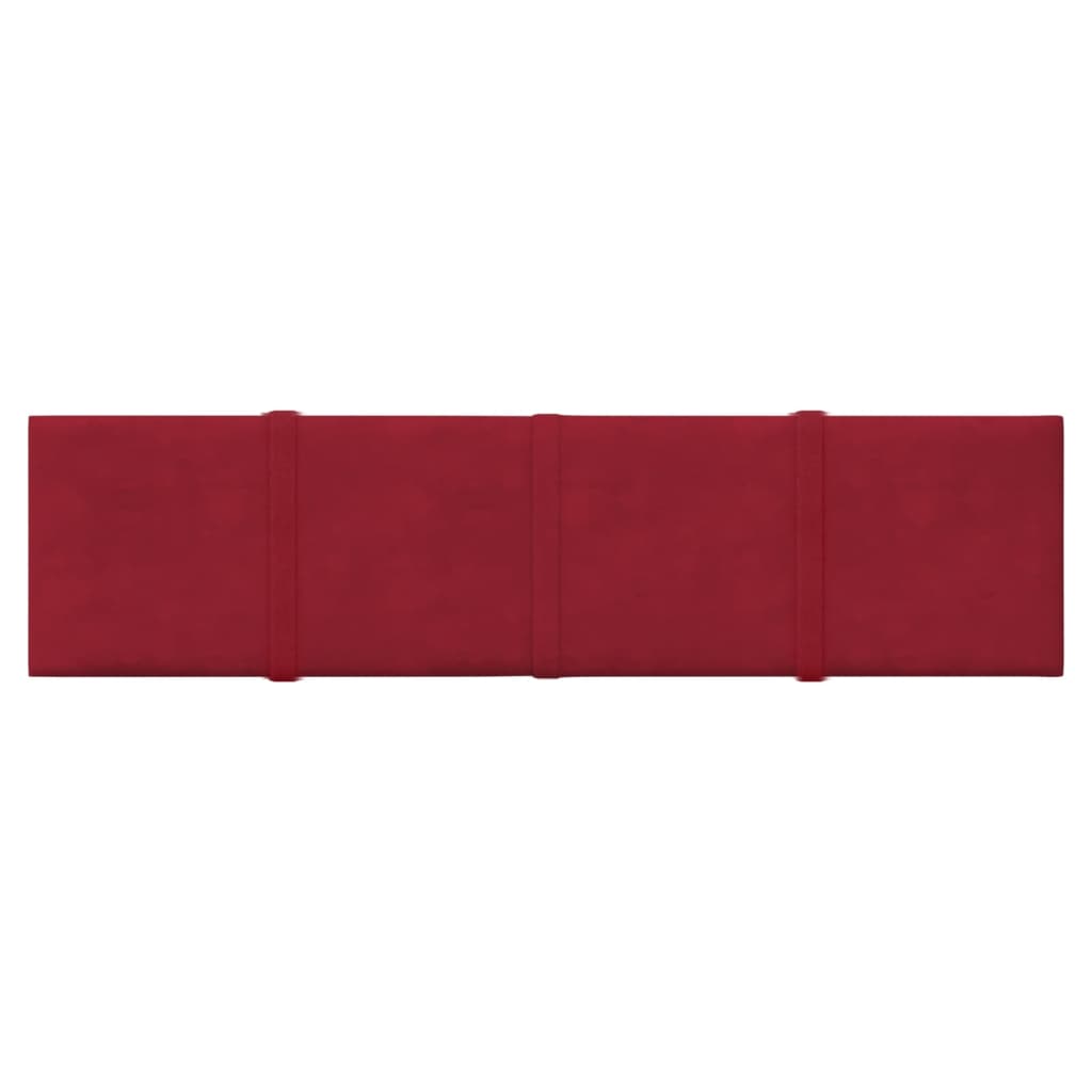 Vidaxl Wall Panels 12 St 1.08 m² 60x15 cm Velvet Vin rød