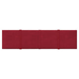 Paneles de pared Vidaxl 12 ST 1.08 m² 60x15 cm Velvet Wine Red