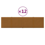 Vidaxl Wall panels 12 st 1.08 m² 60x15 cm velvet brown