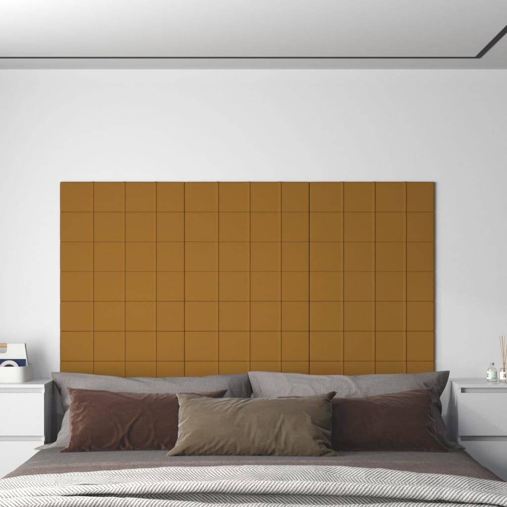 Vidaxl Wall Panels 12 St 1.08 m² 60x15 cm fløyel brun