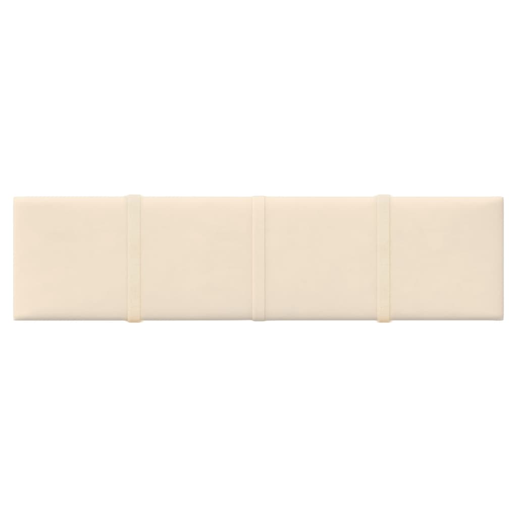 Paneles de pared Vidaxl 12 st 1.08 m² 60x15 cm de crema de terciopelo