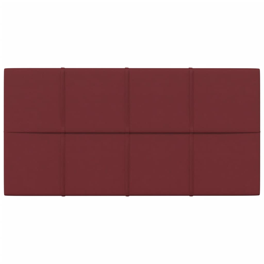 Paneles de pared Vidaxl 12 st 2.16 m² 60x30 cm de tela rojo