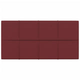 Paneles de pared Vidaxl 12 st 2.16 m² 60x30 cm de tela rojo