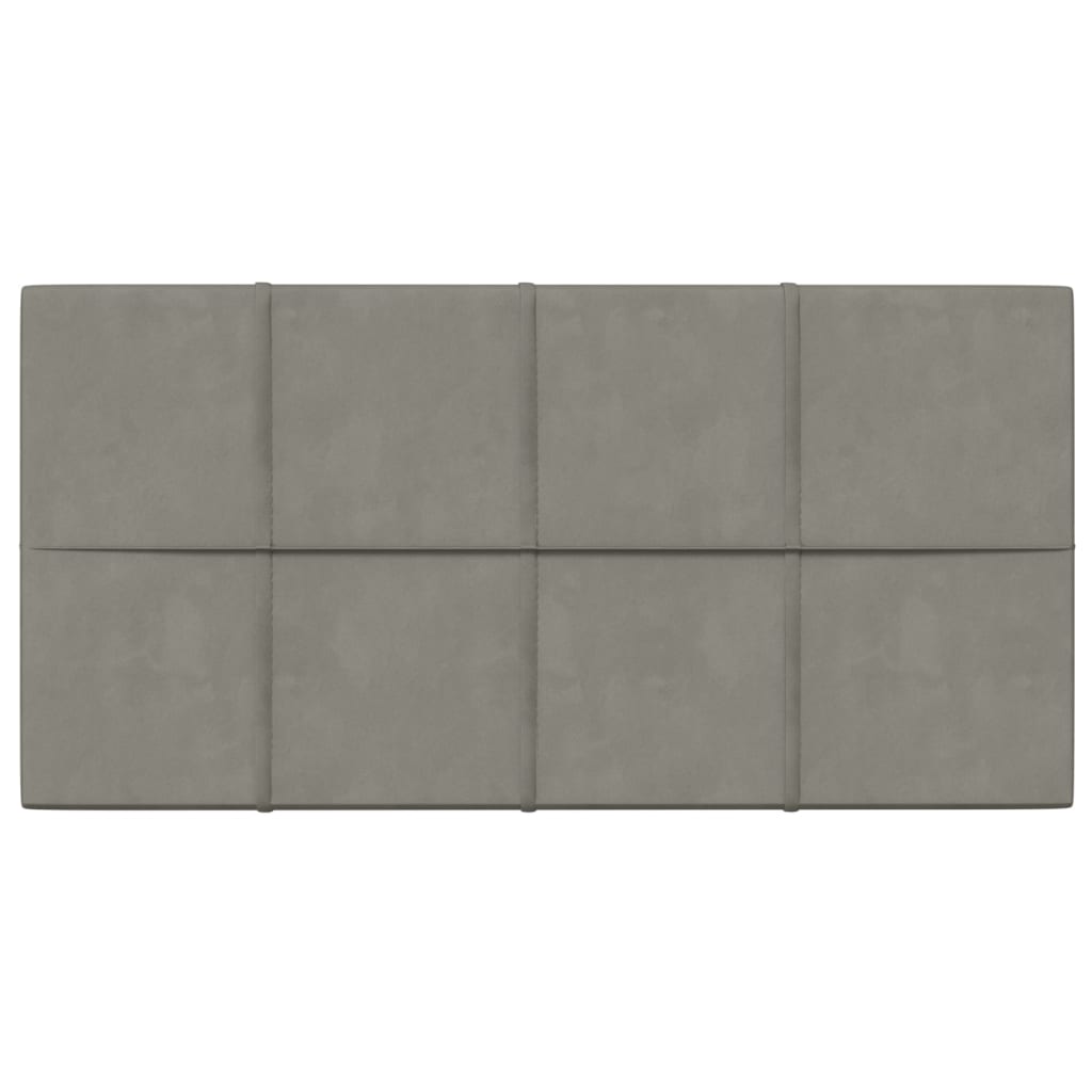 Paneles de pared Vidaxl 12 st 2.16 m² 60x30 cm Velvet gris claro